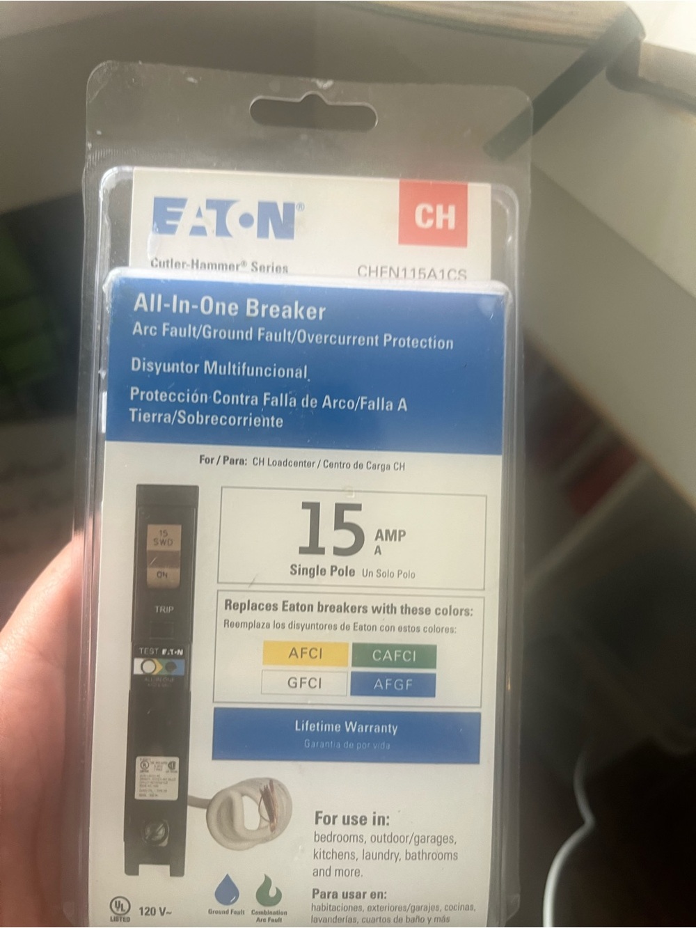Eaton All-In-One 15A Breaker